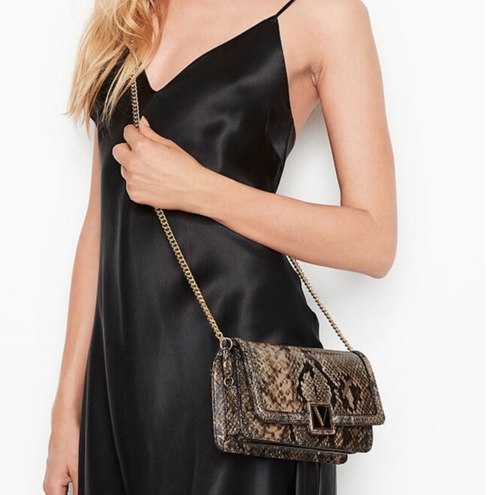 Victoria Secret Python Mini Crossbody Bag - Picture 3 of 5